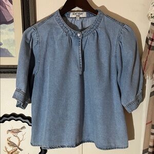Velvet Heart Soft Blue Denim Top